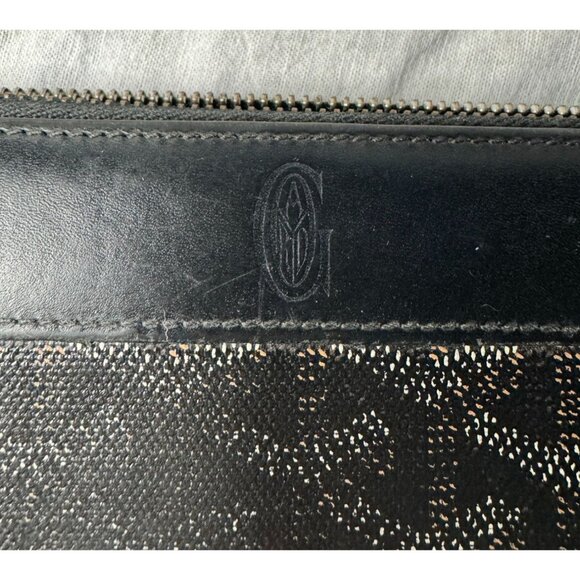 Goyard Black Gm EUC Zippered Wallet Canvas Leather With Certificate Of Authentic - Picture 7 of 10
